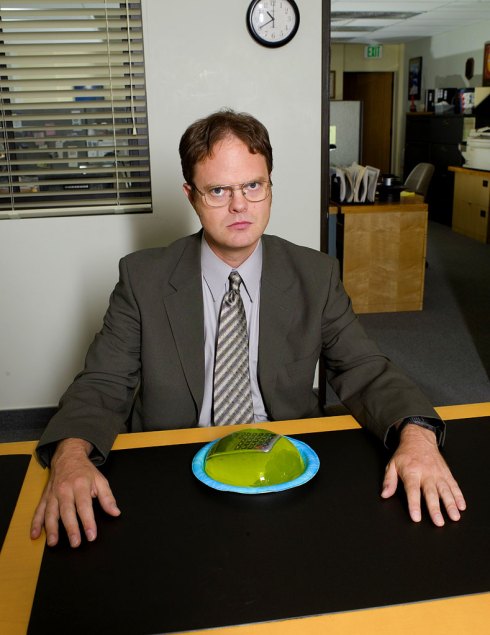 dwight gets jello molded calculator