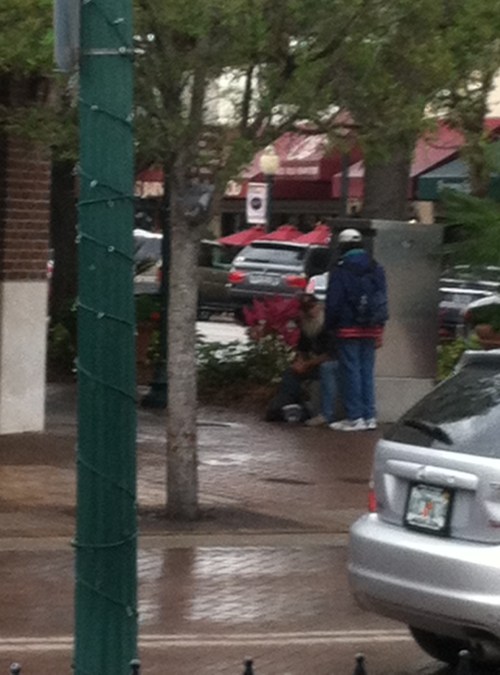 Hassling downtown patrons