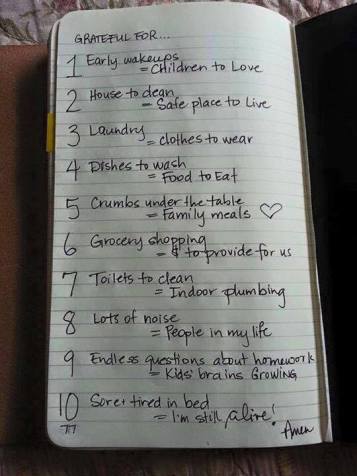 List to be thankful for